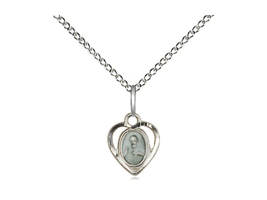 Sterling Silver Scapular Pendant on a 18 inch Sterling Silver Light Curb Chain - Unique Catholic Gifts