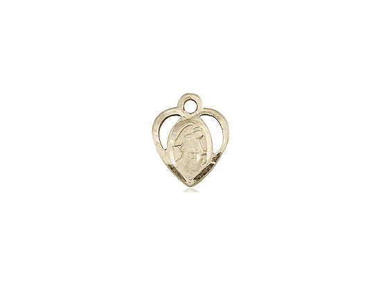 14kt Gold Filled Guardian Angel Pendant on a 18 inch Gold Filled Light Curb Chain - Unique Catholic Gifts