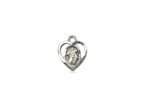 Sterling Silver Guardian Angel Pendant on a 18 inch Sterling Silver Light Curb Chain - Unique Catholic Gifts