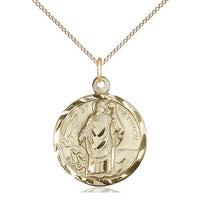 14kt Gold Filled St Patrick Medal 18" - Unique Catholic Gifts