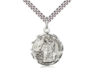 Sterling Silver St Patrick Medal 24