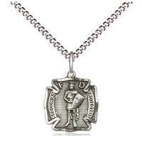Sterling Silver St Florian with 18" Chain - Unique Catholic Gifts