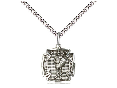 Sterling Silver St Florian with 18