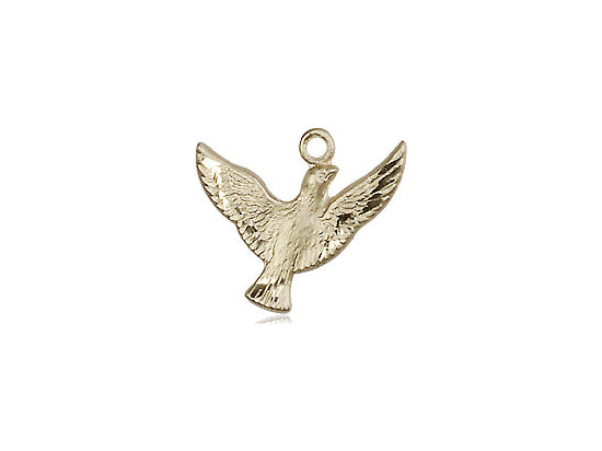 14Kt Gold Filled Holy Spirit on a 18 inch Gold Filled Light Curb Chain - Unique Catholic Gifts