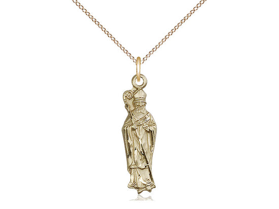 14kt Gold Filled St Patrick Medal 24" - Unique Catholic Gifts