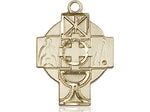 14kt Gold Filled RCIA Pendant on a 18 inch Gold Filled Light Curb Chain - Unique Catholic Gifts