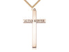 14kt Gold Filled Alter Server Cross Pendant on a 24 inch Gold Plate Heavy Curb Chain - Unique Catholic Gifts