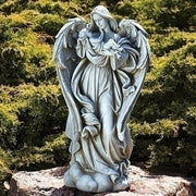 Angel W/baby Garden Statue 25.25"H - Unique Catholic Gifts