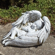 Baby Sleeping in Wings Garden Statue 6"H - Unique Catholic Gifts