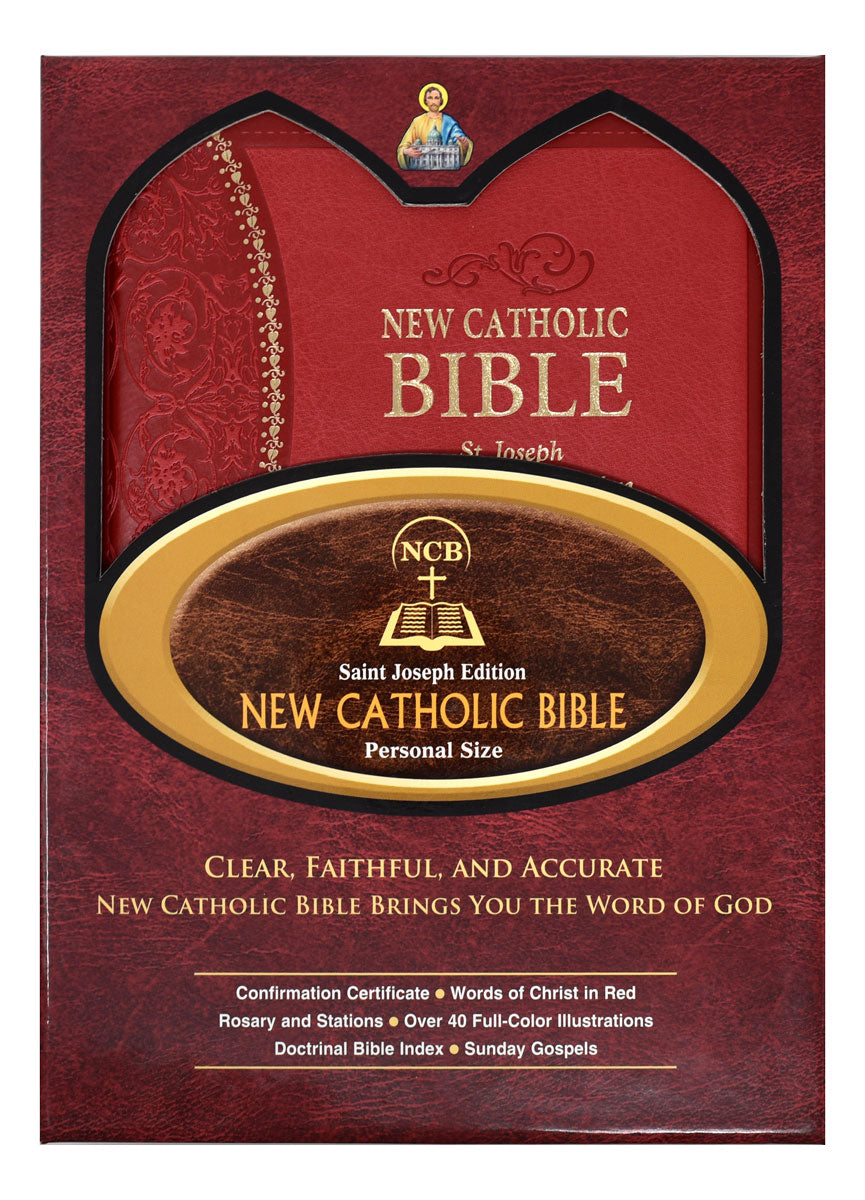 Confirmation St. Joseph New Catholic Bible (Gift Edition-Personal Size)Red - Unique Catholic Gifts