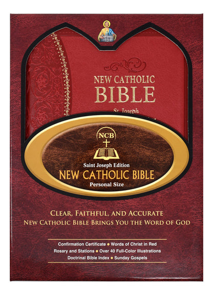 Confirmation St. Joseph New Catholic Bible (Gift Edition-Personal Size)Red - Unique Catholic Gifts