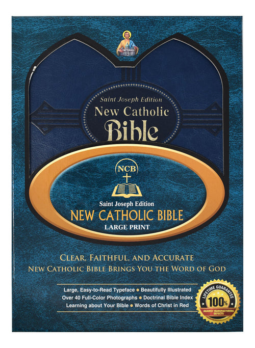 St. Joseph New Catholic Bible, Gift Edition, Large Type, Blue - Unique Catholic Gifts