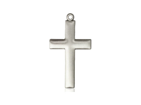 Sterling Silver Cross Pendant on a 18 inch Sterling Silver Light Curb Chain - Unique Catholic Gifts