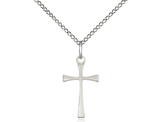 Sterling Silver Maltese Cross Pendant on a 18 inch Sterling Silver Light Curb Chain - Unique Catholic Gifts