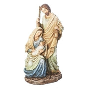 Holy Family W/pattern Soft Blue and Ivory 10.5"H - Unique Catholic Gifts