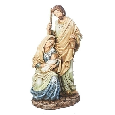 Holy Family W/pattern Soft Blue and Ivory 10.5