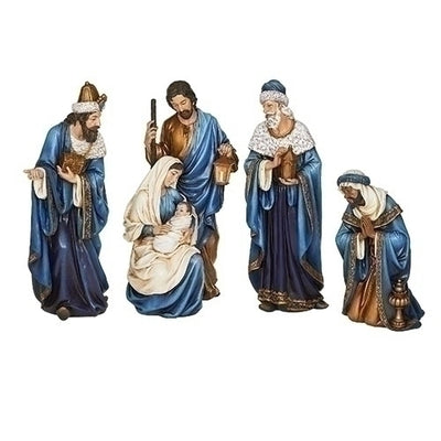 Blue and Gold 4 Piece Nativity Set 15