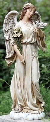 Angel W/dove Garden Statue 24.5