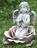 ANGEL KNEELING IN ROSE GARDEN STATUE 11"H - Unique Catholic Gifts