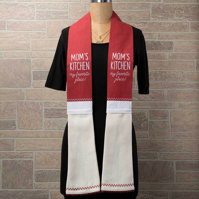 Mom's Kitchen Scarf (Red) - Unique Catholic Gifts