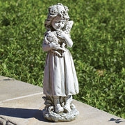 Angel W/lamb Garden Statue 16"H - Unique Catholic Gifts