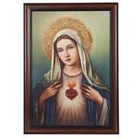 Immaculate Heart of Mary Framed Picture( 27") - Unique Catholic Gifts