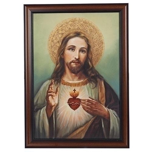 The Sacred Heart of Jesus Framed Art ( 27") - Unique Catholic Gifts