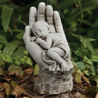 In The Palm of His Hand Garden Statue 11.2"H - Unique Catholic Gifts