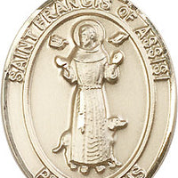 Gold Filled St Francis of Assisi Pendant  ( 3/4") - Unique Catholic Gifts