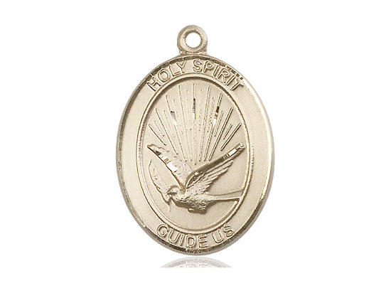14kt Gold Filled Holy Spirit Pendant on a 24 inch Gold Plate Heavy Curb Chain - Unique Catholic Gifts