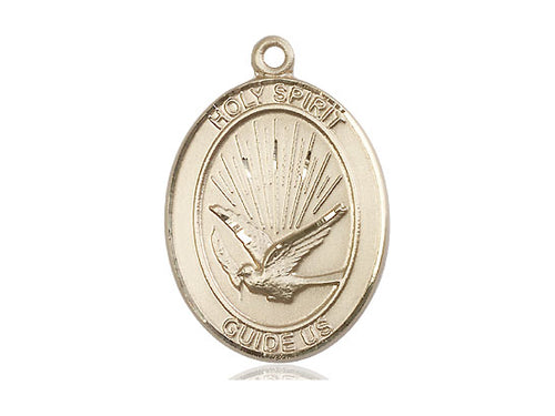 14kt Gold Filled Holy Spirit Pendant on a 24 inch Gold Plate Heavy Curb Chain - Unique Catholic Gifts