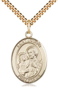 Gold Filled St Joseph Pendant (3/4") with 18" chain - Unique Catholic Gifts