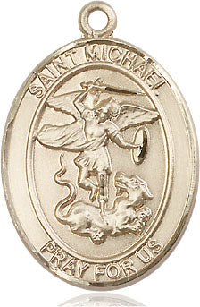Gold Filled St. Michael the Archangel  (3/4") - Unique Catholic Gifts