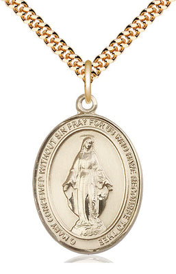 Gold Filled Miraculous Medal Pendant (3/4