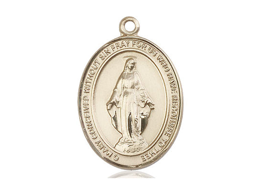 14kt Gold Miraculous Medal. - Unique Catholic Gifts