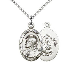 Sterling Silver Scapular Medal 3/4" - Unique Catholic Gifts