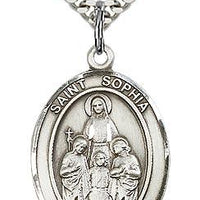 St. Sophia Medal Sterling Silver 1" - Unique Catholic Gifts
