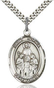 St. Sophia Medal Sterling Silver 1" - Unique Catholic Gifts