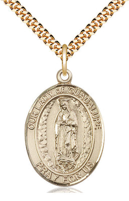 Gold Filled Our Lady of Guadalupe Pendan (3/4