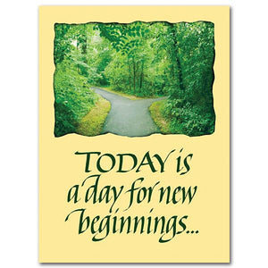 Today is a day for new beginnings Transfer/Moving Card - Unique Catholic Gifts