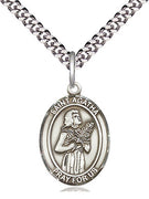 St Agatha Sterling Silver Medal (3/4") - Unique Catholic Gifts