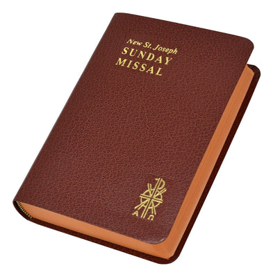 New St. Joseph Sunday Missal, Complete Edition Imitation Leather, Brown - Unique Catholic Gifts