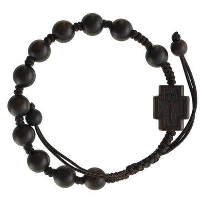 Adjustable Jujube Wood Rosary Bracelet (8 mm) - Unique Catholic Gifts