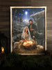 Shimmering Holy Night Fiber Optic Canvas Print - Unique Catholic Gifts