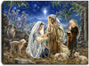 Let Us Adore Him Lighted Mini Tabletop Canvas Picture 8 x 6" - Unique Catholic Gifts