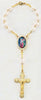 Guardian Angel Auto Rosary (Pearl Beads) - Unique Catholic Gifts