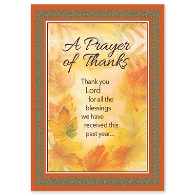 A Prayer of Thanks Thanksgiving Greeting Card - Unique Catholic Gifts