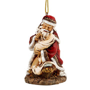 Adoring Santa Christmas Ornament 4 1/2" - Unique Catholic Gifts