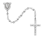 All Sterling Silver Rosary (3mm) - Unique Catholic Gifts