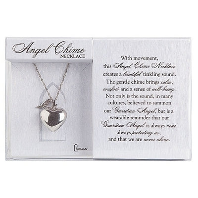 Guardian Angel and Heart Chime Necklace 36